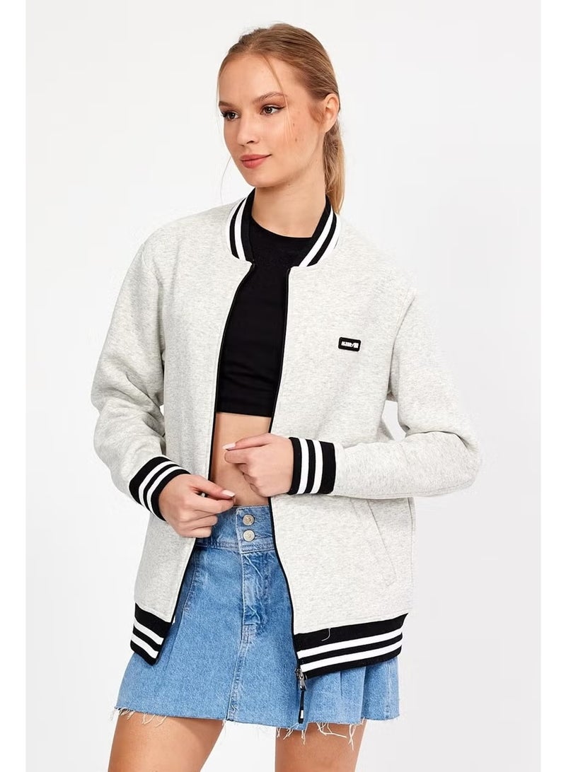 Alexander Gardi Alexandergardı Unlined Rose Gold Oversize College Jacket Coat (E23-0019 00) - Image 4